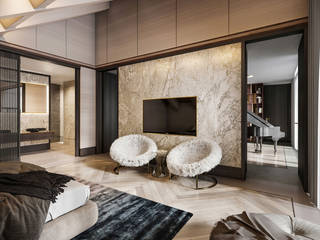 Interior visualization of a penthouse in the Swiss Alps, Render Vision Render Vision