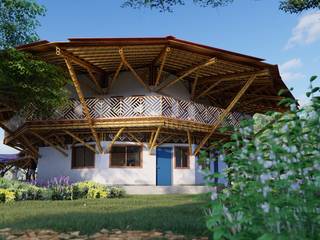 Edificio privado - Sede de los cuidadores del territorio Siona, IMZA Arquitectura IMZA Arquitectura 被動式房屋 竹 Green