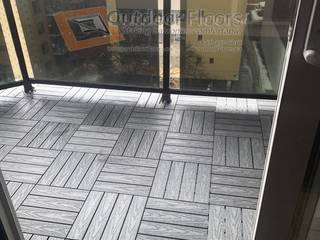 Outdoor tiles on Toronto balcony | Composites are KING bc of superior durability, no need for maintenance and visual appeal. By Outdoor Floors Balcony Flooring in Toronto, Outdoor Floors Toronto Outdoor Floors Toronto Balcón