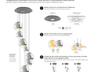 s.luce Kombinationen - Leuchten-Individualisierung nach Ihrem Wunsch., Skapetze Lichtmacher Skapetze Lichtmacher Salas de estar modernas