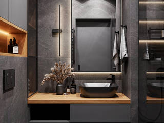 Мастер-спальня на Макеева, DesignNika DesignNika Ванная комната в скандинавском стиле