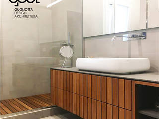 CASA S/C: Bagno, giovanni gugliotta architetto giovanni gugliotta architetto Modern bathroom Wood Wood effect