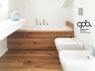 CASA S/C: Bagno, giovanni gugliotta architetto giovanni gugliotta architetto Modern bathroom Wood Wood effect