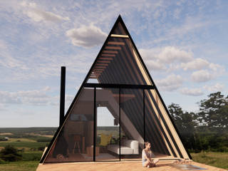 CABANA A FRAME, ARQViva Arquitetura Sustentável ARQViva Arquitetura Sustentável Log cabin لکڑی Wood effect