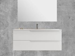 Arredo bagno moderno sospeso 120x46x52H con specchio in 5 colori , Bagno Italia Bagno Italia Ванна кімната MDF