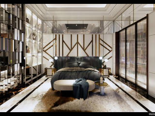 Mr.H Master room ( Jakarta ), Lims Architect Lims Architect غرف نوم صغيرة
