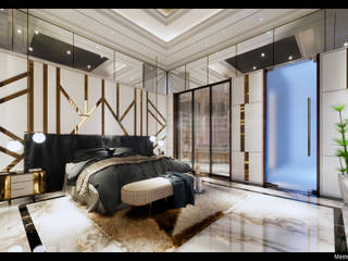 Mr.H Master room ( Jakarta ), Lims Architect Lims Architect Small bedroom