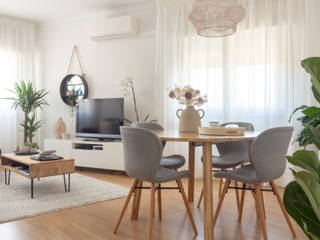 C+J Apartment - Oeiras, MUDA Home Design MUDA Home Design غرفة السفرة