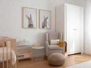 C+J Apartment - Baby Isabel's Room - Oeiras, MUDA Home Design MUDA Home Design غرفة الاطفال