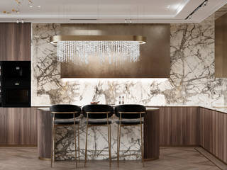 Кутузовская Ривьера , Rubleva Design Rubleva Design Nhà bếp phong cách kinh điển