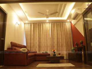 A classical Indian Contemporary 3 BHK Home Interiors, Cee Bee Design Studio Cee Bee Design Studio Living room