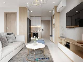 Vinhomes Grand Park - 59m2 - 2PN, Công ty Cổ Phần Nội Thất Mạnh Hệ Công ty Cổ Phần Nội Thất Mạnh Hệ ห้องนั่งเล่น