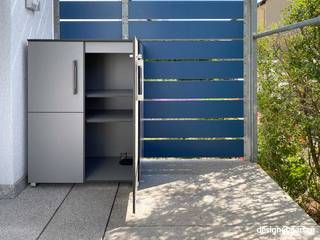 Kleiner Balkonschrank in grau aus HPL, design@garten GmbH & Co. KG design@garten GmbH & Co. KG Garden Furniture Grey