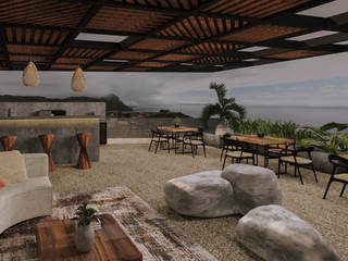 Rooftop - Origins - Mérida, Yuc., MAD Creative Corp MAD Creative Corp Mediterranean style balcony, veranda & terrace Stone