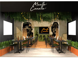 Restaurante - Muelle Canalla - La Condesa , MAD Creative Corp MAD Creative Corp Commercial spaces Concrete
