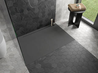 Lithos, Equipe Ceramicas Equipe Ceramicas Minimalist style bathrooms Tiles Black