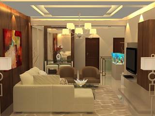 Eldeo, Noida, Shruti Sodhi Interior Designs Shruti Sodhi Interior Designs 모던스타일 거실