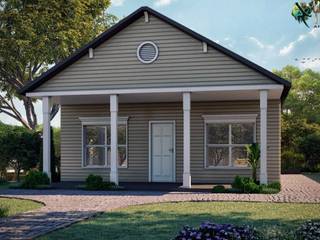 3D Exterior Modeling of Small House with Garden by architectural design studio, Indianapolis, Indiana, Yantram Animation Studio Corporation Yantram Animation Studio Corporation