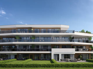 3D visualization of the Baderstraße residential oasis, Render Vision Render Vision