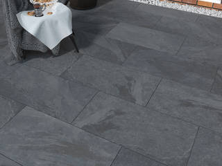 Buy Black Outdoor Porcelain Paving - Royale Stones, Royale Stones Limited Royale Stones Limited Modern Garden