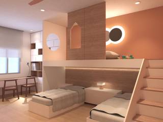Joyful simplicity, Nine E Studio Sdn Bhd Nine E Studio Sdn Bhd Small bedroom
