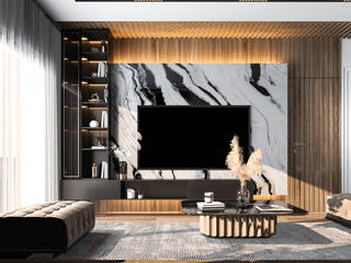 Luxury Villa - Mountain View-Cairo, THDstudio THDstudio Modern living room