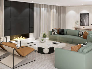 Espaço Requinte (Design de Interiores), NURE Interiores NURE Interiores Moderne Wohnzimmer