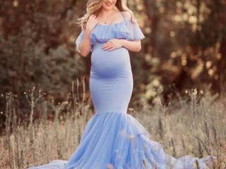 Elegant Maternity Dresses for Photo Shoot, Pink Blue India Pink Blue India Other spaces