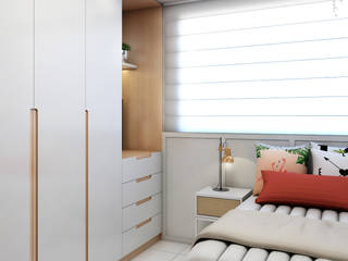 Quarto Adaptável, Vila 03 Arquitetura Vila 03 Arquitetura Małe sypialnie