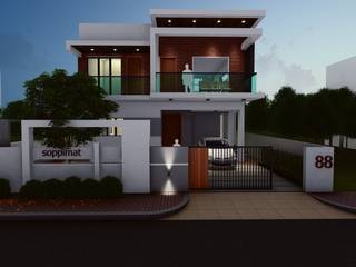 Residential Bunglow @Bagalakote, Cfolios Design And Construction Solutions Pvt Ltd Cfolios Design And Construction Solutions Pvt Ltd Casas unifamilares