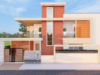 Residential Building @ Vijayapura, Cfolios Design And Construction Solutions Pvt Ltd Cfolios Design And Construction Solutions Pvt Ltd Dom jednorodzinny