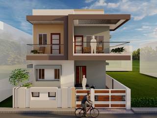 Residential Building @Vijayapura, Cfolios Design And Construction Solutions Pvt Ltd Cfolios Design And Construction Solutions Pvt Ltd Dom jednorodzinny