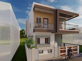 Residential Building @Vijayapura, Cfolios Design And Construction Solutions Pvt Ltd Cfolios Design And Construction Solutions Pvt Ltd Dom jednorodzinny
