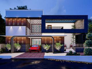 Contemporary house construction by Architeca , Architeca Design Build Firm Architeca Design Build Firm Pavimento