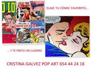 Cuadros Comic Pop art por encargo, CUADROS POR ENCARGO CRISTINA GALVEZ POP ART CUADROS POR ENCARGO CRISTINA GALVEZ POP ART Meer ruimtes