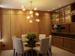 Apartamento madeira e luz, SCANDELAI ARQUITETURA SCANDELAI ARQUITETURA Salas de estar modernas