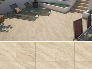 Mediterrane Natursteinoptik Terrassenplatte - Vein, Fliesen24 Fliesen24 Modern Terrace