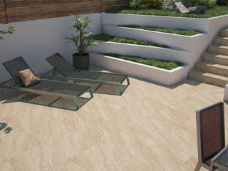 Mediterrane Natursteinoptik Terrassenplatte - Vein, Fliesen24 Fliesen24 Modern Terrace