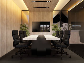 Board Room , KONCEPTO INTERIOR DESIGN STUDIO KONCEPTO INTERIOR DESIGN STUDIO Industriële studeerkamer