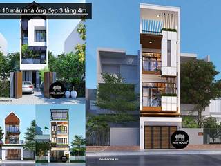 10 Mẫu nhà ống đẹp 3 tầng 4m hiện đại sang trọng, NEOHouse NEOHouse Single family home