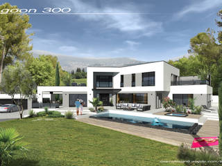 Ultra contemporaine dans le 42, MIAMI DESIGN / ERIC TOURAILLE CREATIONS MIAMI DESIGN / ERIC TOURAILLE CREATIONS Villa