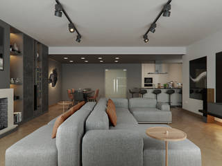Moradia Estoril, Baobart Arquitetura e Design Baobart Arquitetura e Design Modern Living Room