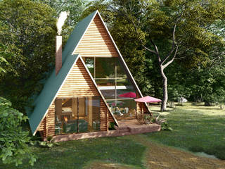 CABAÑA CHALET EN MADERA, DIARQ diseño arquitectonico SAS DIARQ diseño arquitectonico SAS Single family home Wood