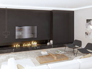 Apartamento Sofisticado (Design de Interiores), NURE Interiores NURE Interiores Moderne Wohnzimmer