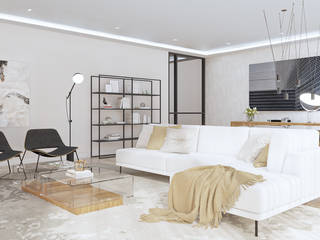 Apartamento Sofisticado (Design de Interiores), NURE Interiores NURE Interiores Modern Living Room