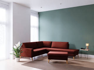 Ecksofa in rot mit Hocker Casarista Moderne Wohnzimmer Rot Sofa nach maß, Sofa selbst zusammenstellen, Sofa-Konfigurator, Sofa konfigurieren, Couch, Wohnlandschaft, Eck-Sofa rot, Sofa, Couch