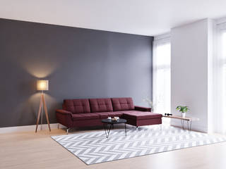 Ecksofa mit Longchair in Nordic Design Casarista Skandinavische Wohnzimmer Sofa nach maß, Sofa selbst zusammenstellen, Sofa-Konfigurator, Sofa konfigurieren, Couch, Wohnlandschaft, Eck-Sofa rot, Sofa, Couch