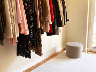 Projecto Decoração Apartamento, MERA ATELIER MERA ATELIER Eclectic style dressing room Wardrobes & drawers