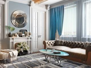 Дизайн квартиры в ЖК «Донской Олимп» — Синяя птица, Вира-АртСтрой Вира-АртСтрой Classic style living room