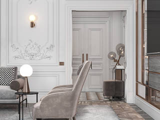 Traditional space with a fresh view in Paris., Diff.Studio Diff.Studio Villas